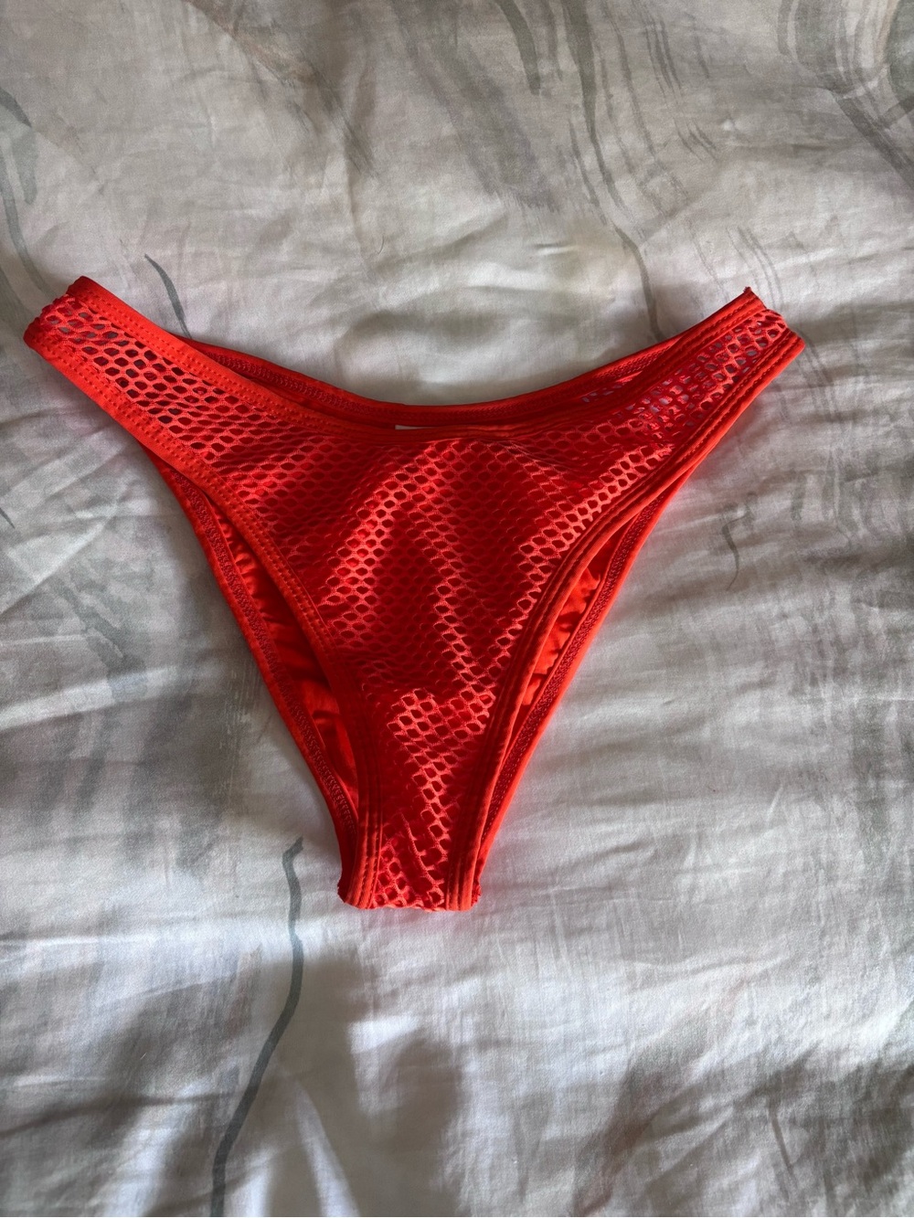 l*space Bright Red Textured Bikini Bottom